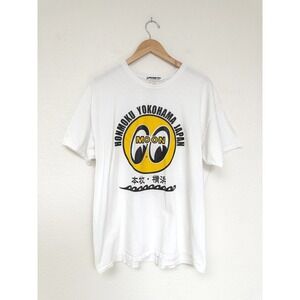 Mooneyes Honmoku Yokohama Japan Graphic T-Shirt White XL Eye Logo Mens T-Shirt